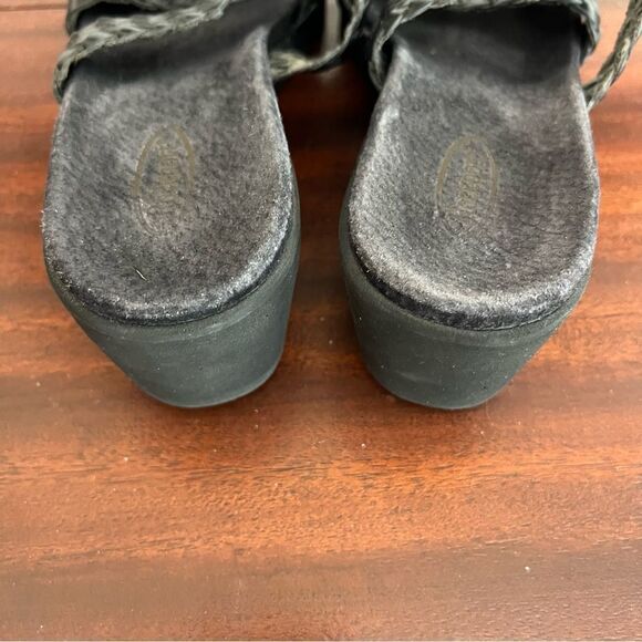 Rockport Braided Leather Slide Sandals with Wedge Heels. Sz 9. Great Condition! - Picture 6 of 10